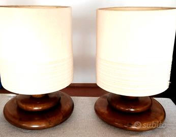 Lampade anni 60 vintage legno salotto tavolo Made