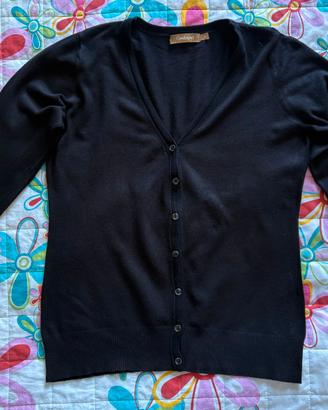 maglione nero conbipel tg m