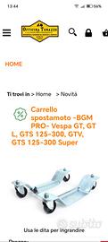Carrello sposta vespa