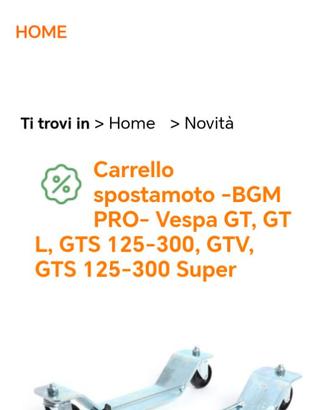 Carrello sposta vespa