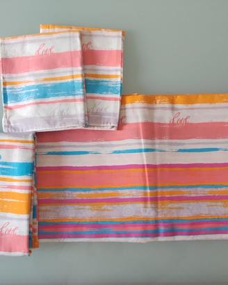 Completo letto matrimoniale in cotone a fantasia 