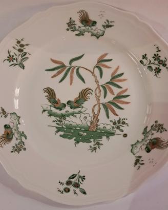 piatto antico Doccia con decoro Galli verdi
