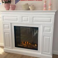 camino moderno rivestimento pannelli in gesso