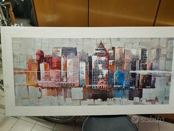 Quadro paesaggio dipinto su tela.