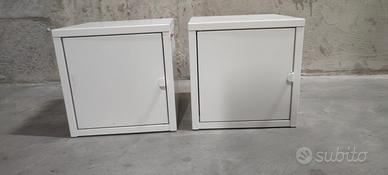 Cubotti n.2 Ikea bianchi in alluminio 