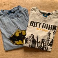 Coppia t-shirt manica lunga Batman taglia 10 anni.