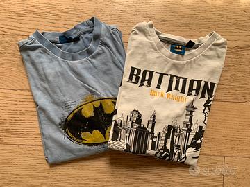 Coppia t-shirt manica lunga Batman taglia 10 anni.