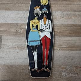 placca decorativa in ceramica vintage