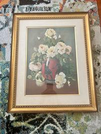 Dipinto vintage a olio su tela firmato,