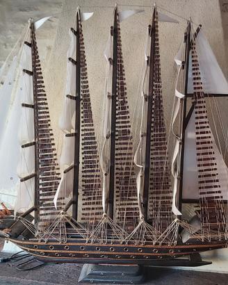 Modellino nave Fregata Veliero,luce interna, legno