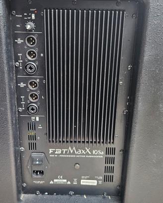 fbt maxx10sa subwoofer 15"