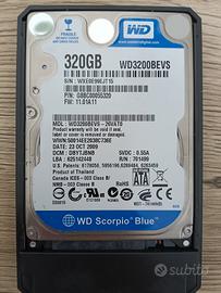 Hard disk esterno 2.5"WD 320Gb
