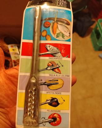 squama pesce,pela patate, levatorsoli,inox nuovo