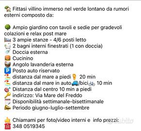 Si fitta  settembre villino Castellaneta Marina