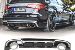 DIFFUSORE AUDI A3 SPORTBACK 16- LOOK RS3 + TERMINA