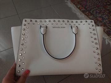 BORSA MICHAEL KORS NUOVA BIANCA PELLE SHOPPING