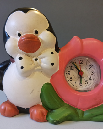 Orologio sveglia con pinguino