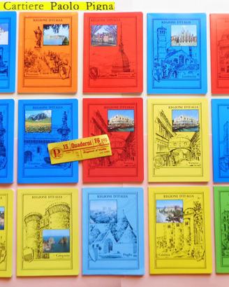 📚 QUADERNI REGIONI Italia Vintage 80 Pigna OTTIMI