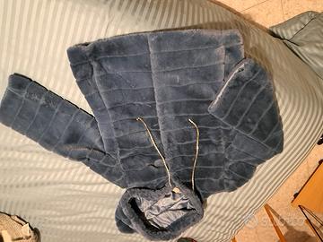 pelliccia sintetica oltre blu