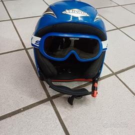 casco da sci  tg xxs 52 Mivida + maschera salice