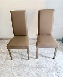 Set due sedie ecopelle