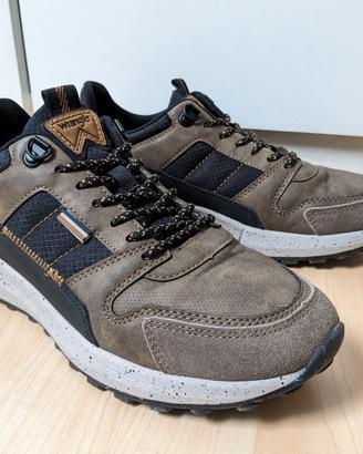 Sneakers Wrangler in tela verde-grigio tg. EU-41