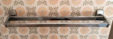 Portasalviette vintage in ottone cromato - 2 pezzi