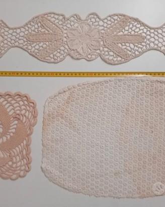 3 VECCHI CENTRINI MERLETTI DELLA NONNA VINTAGE