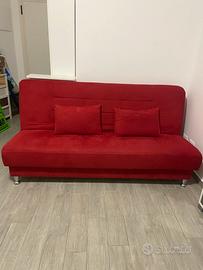 Divano letto apribile in tessuto alcantara