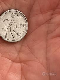 Rara micro moneta 50 lire piccole 1995 ??