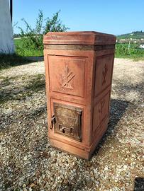 Stufa legna terracotta Becchi funzionante