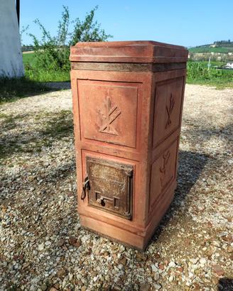 Stufa legna terracotta Becchi funzionante