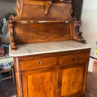 Credenza antica con marmo Luigi Filippo fine 800