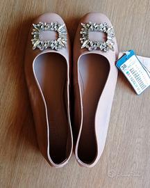 Ballerine Badura rosa in pelle