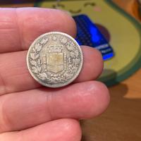 1 lira Umberto 1, argento Regno d’Italia originale