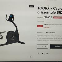 Cyclette ergometro orizzontale TOORX BRX-R100