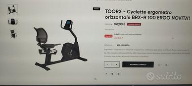 Cyclette ergometro orizzontale TOORX BRX-R100