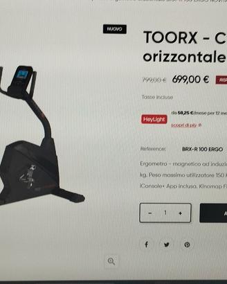 Cyclette ergometro orizzontale TOORX BRX-R100