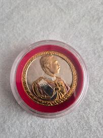 Medaglia Amuleto Thailandese Re Rama V e 3 maestri