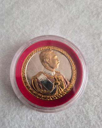 Medaglia Amuleto Thailandese Re Rama V e 3 maestri
