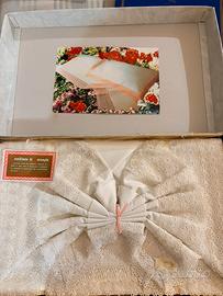 Completo letto matrimoniale RICAMATO A MANO