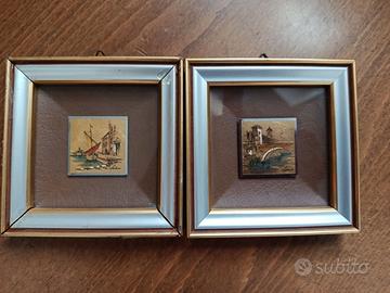 Quadretti Vintage "Salerni" in Foglia d'Oro