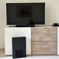 TV 43p Philips con soundbar Panasonic con Subw