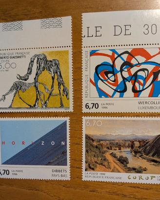 francobolli francia quadri 1996