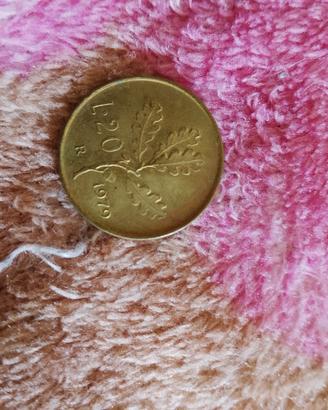 Moneta 20 lire italiana collezione rara 1979