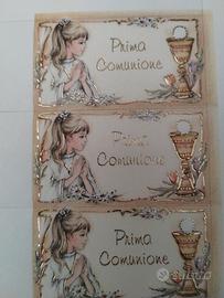 Bigliettini per Bomboniere Prima Comunione Bambina