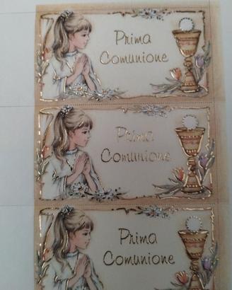 Bigliettini per Bomboniere Prima Comunione Bambina