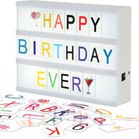 Scatola Luminosa A4 con 204 Lettere Numeri Simboli