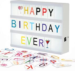 Scatola Luminosa A4 con 204 Lettere Numeri Simboli