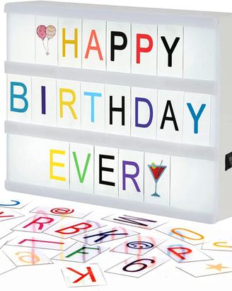 Scatola Luminosa A4 con 204 Lettere Numeri Simboli